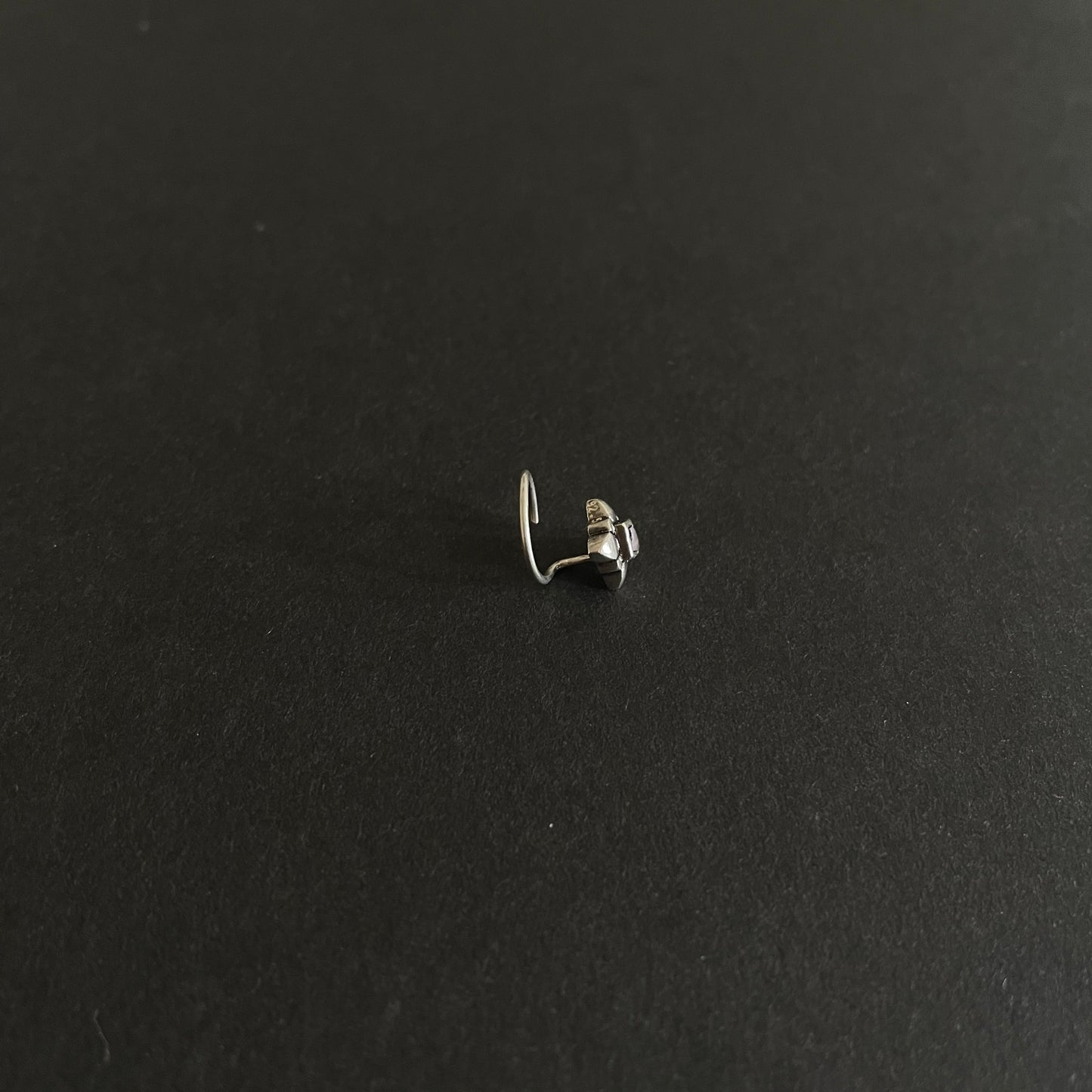 Midnight Amethyst Nose Pin