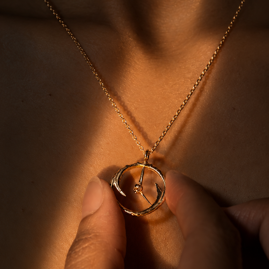Mortality Pendant in 925 Silver