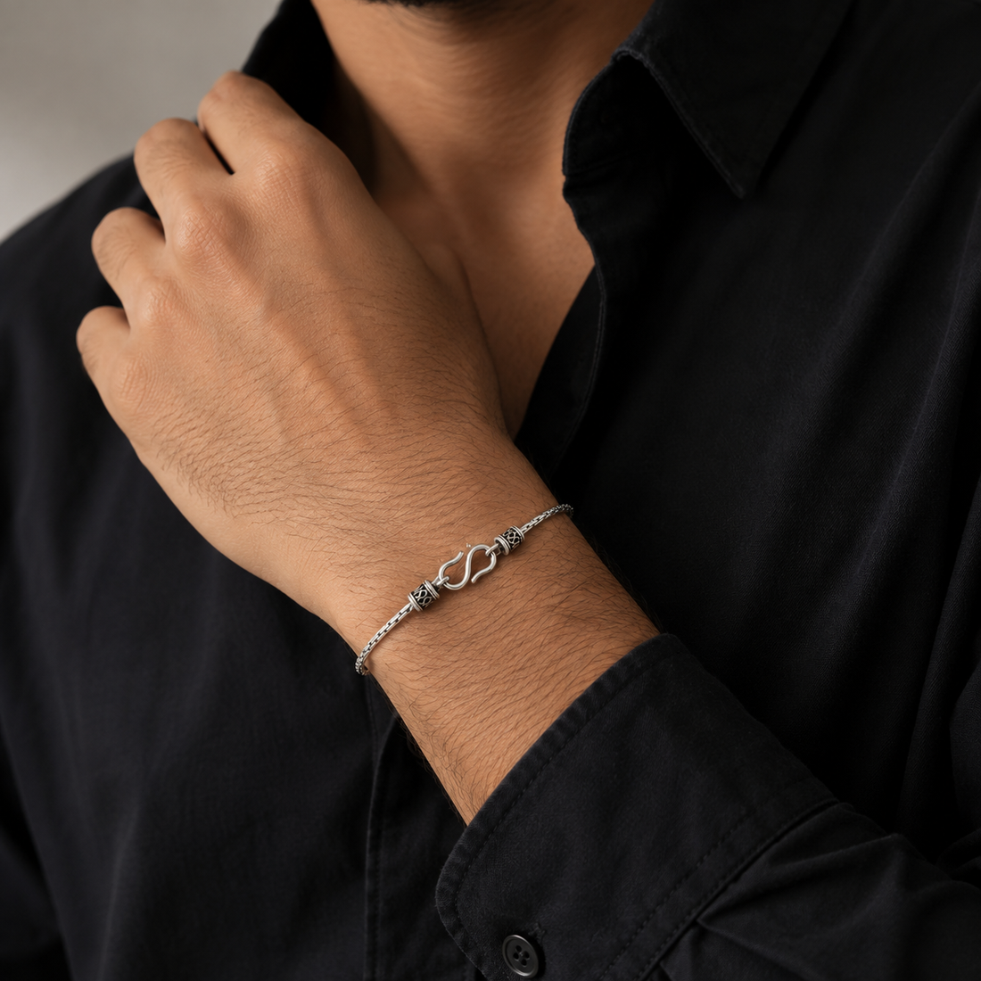 Snake Chain Bracelet 925 Silver Men Jewellery India