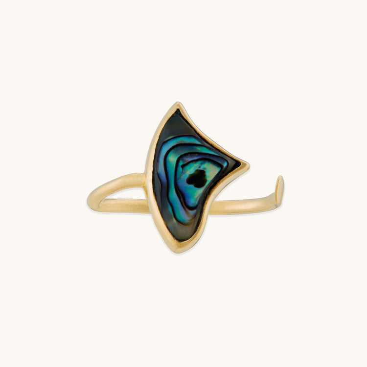 Adjustable sail-shaped ring styled as a knuckle ring – handcrafted in India