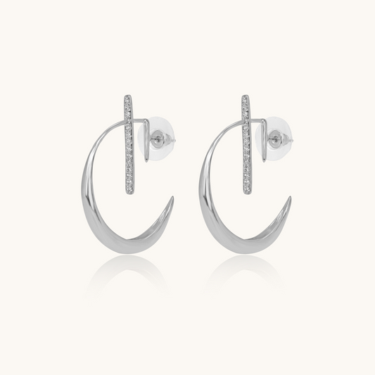 La Luna Earring Platinum