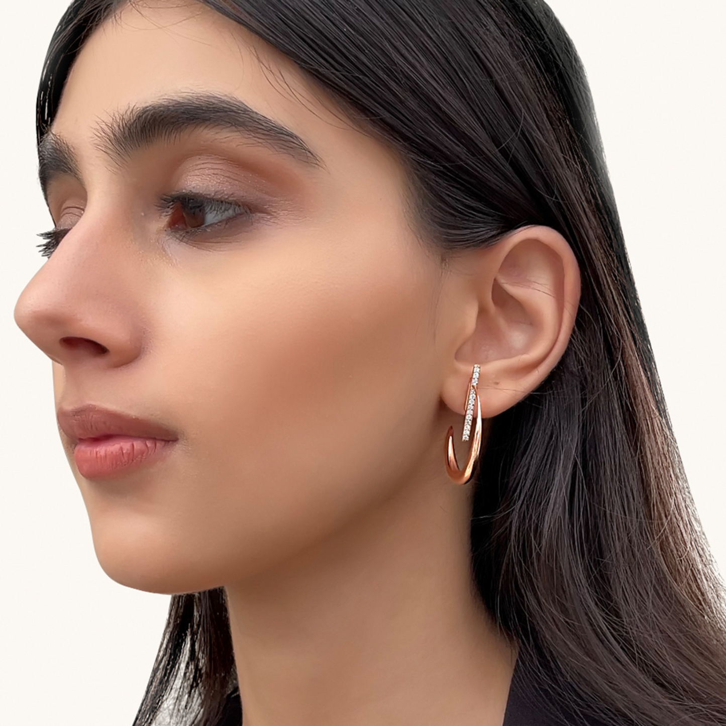 La Luna Earring Rose Gold