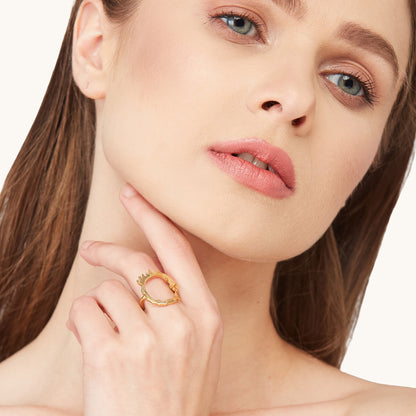 Drip Ring Yellow Gold Plated