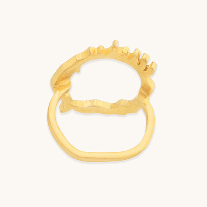 Drip Ring Yellow Gold Plated