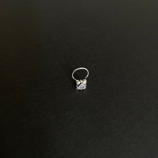 Midnight Amethyst Nose Pin