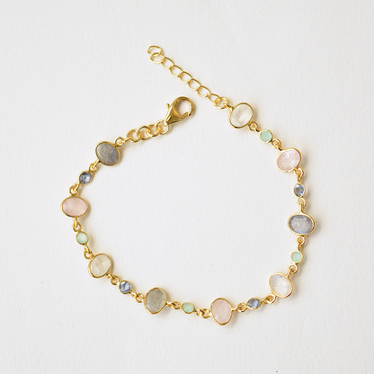 Handcrafted 925 silver pastel bracelet with authenticity certificate