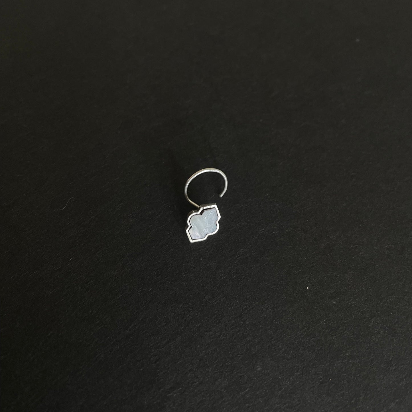 Silvery Shadow Nose Pin