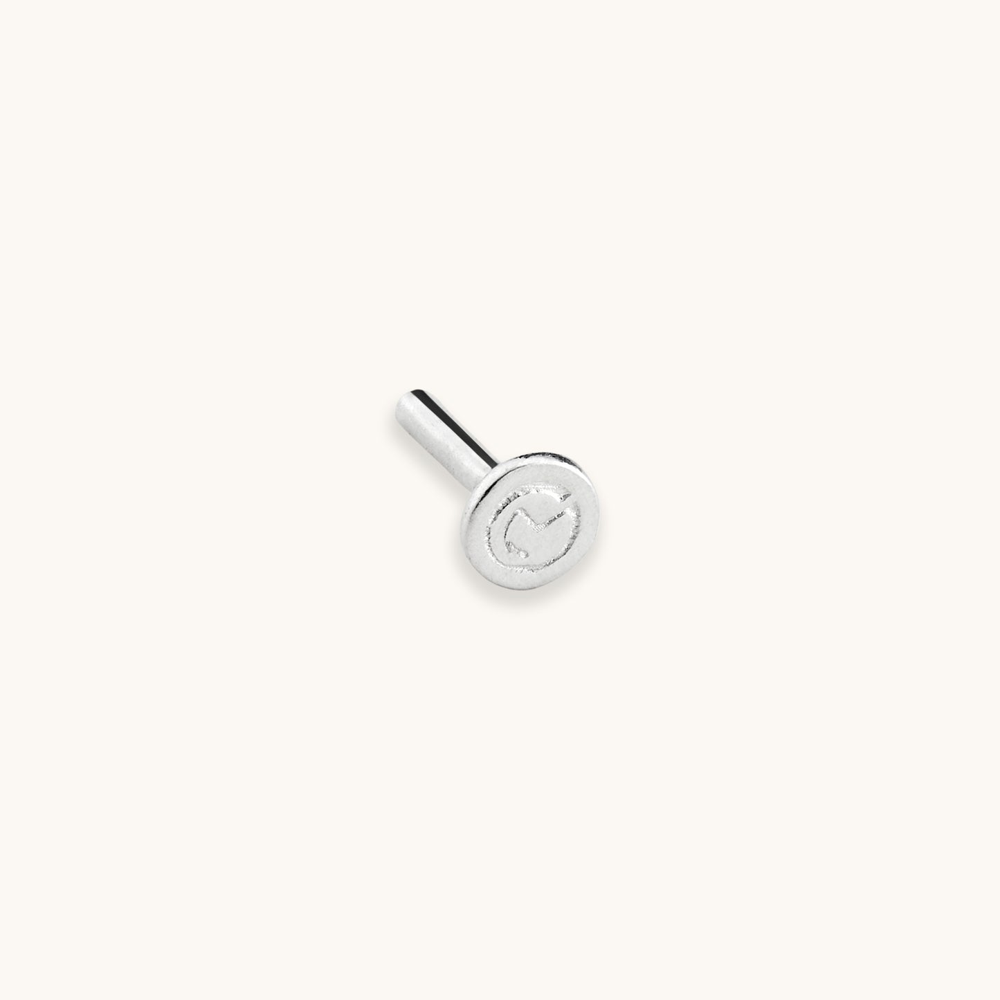 Nap-safe flatback earrings in a trillion shape, ideal for sleeping and daily wear in upper ear piercings.