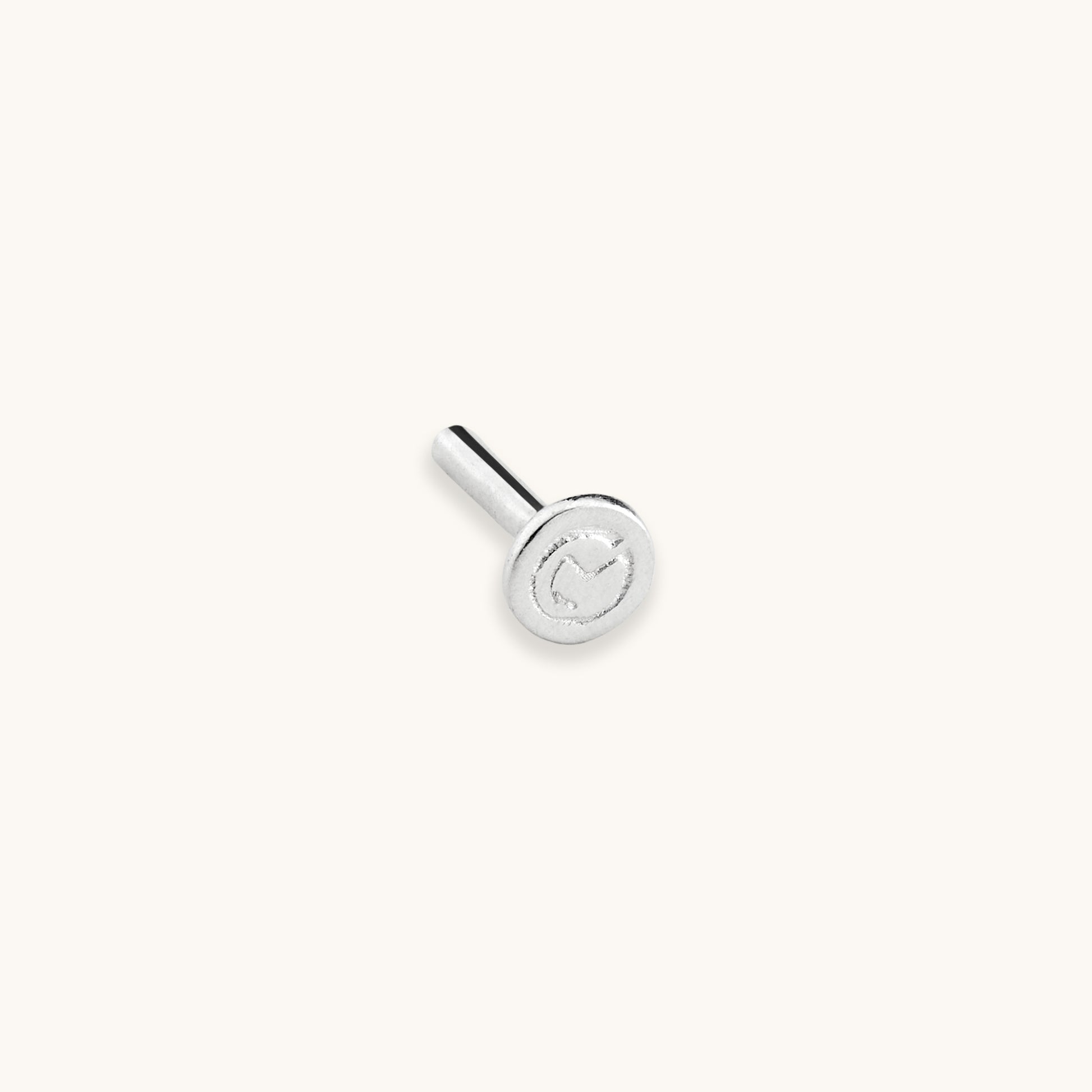 Nap-safe flatback earrings in a trillion shape, ideal for sleeping and daily wear in upper ear piercings.
