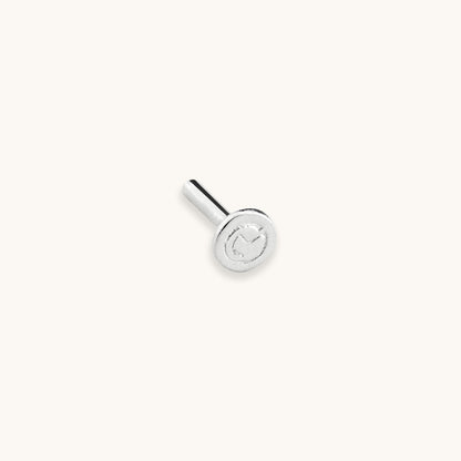 Nap-safe flatback earrings in a trillion shape, ideal for sleeping and daily wear in upper ear piercings.