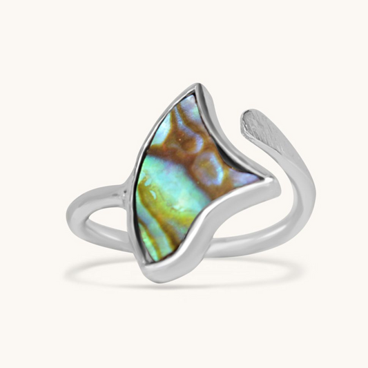 A sleek 925 sterling silver finger accessory featuring a unique, open-ended design that can be worn in two different ways, isolated on a white background.