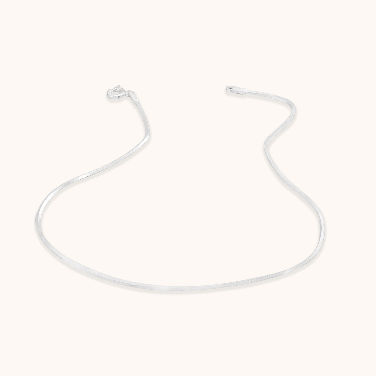 A delicate sterling silver chain anklet with a secure spring ring clasp shown on a clean white background.