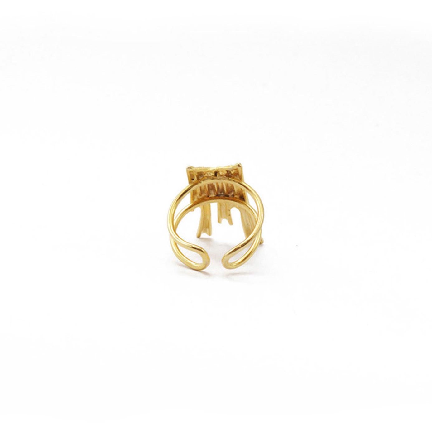 Golden Cascade Knuckle Ring