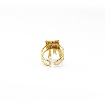 Golden Cascade Knuckle Ring