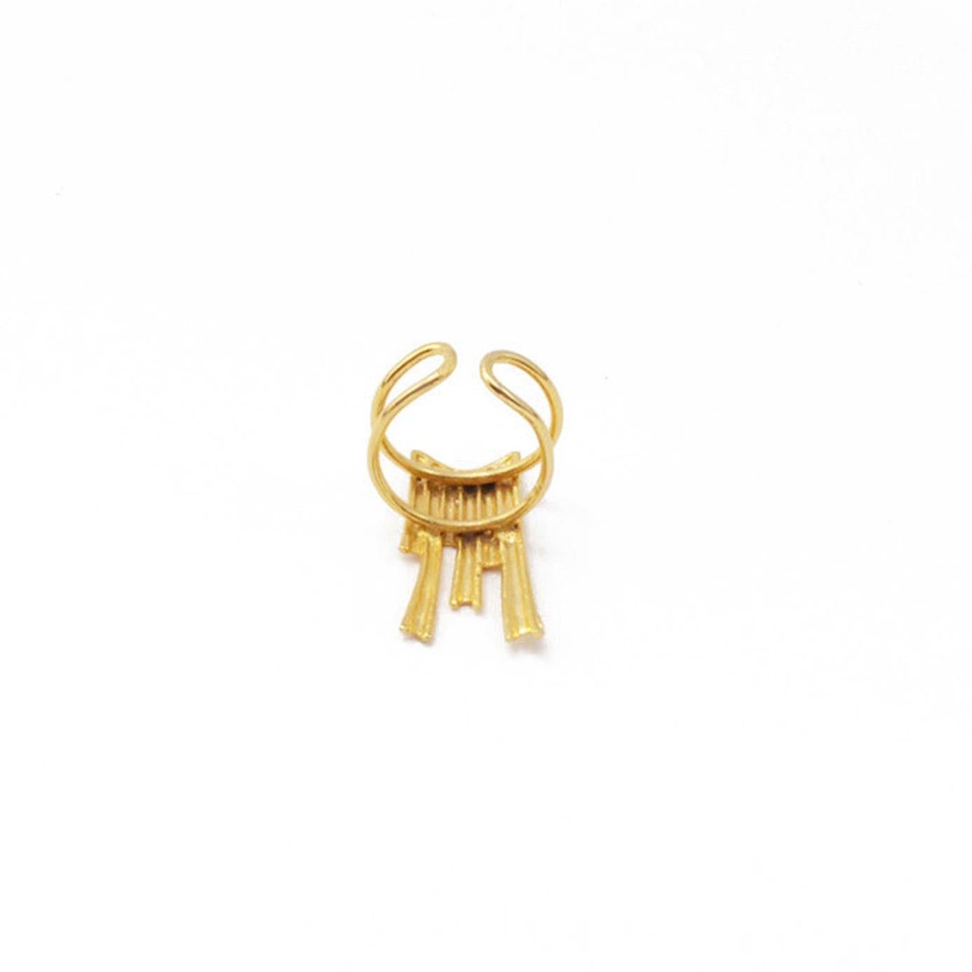 Golden Cascade Knuckle Ring