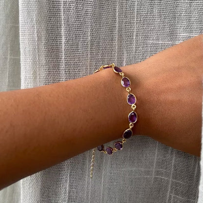 Amethyst Bracelet - 925 Silver